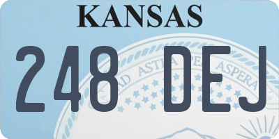 KS license plate 248DEJ