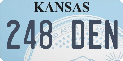 KS license plate 248DEN