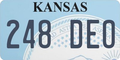 KS license plate 248DEO