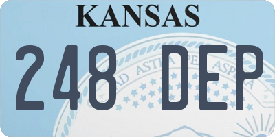 KS license plate 248DEP