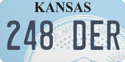 KS license plate 248DER