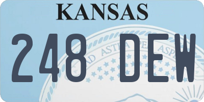 KS license plate 248DEW