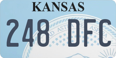 KS license plate 248DFC