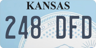 KS license plate 248DFD