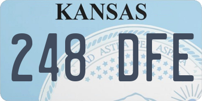 KS license plate 248DFE