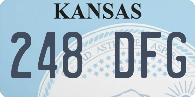 KS license plate 248DFG