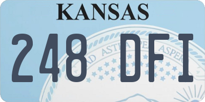 KS license plate 248DFI