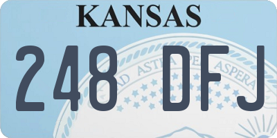 KS license plate 248DFJ