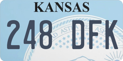 KS license plate 248DFK