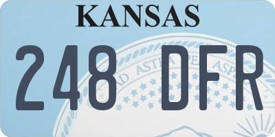 KS license plate 248DFR