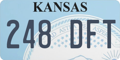 KS license plate 248DFT