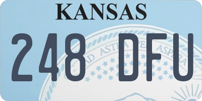 KS license plate 248DFU