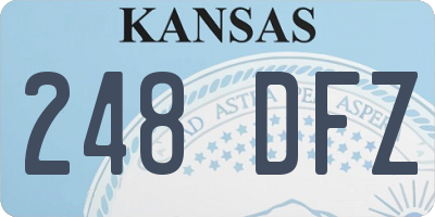 KS license plate 248DFZ