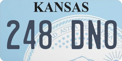 KS license plate 248DNO