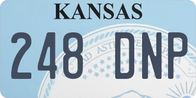KS license plate 248DNP