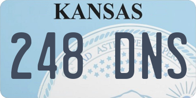 KS license plate 248DNS