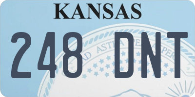 KS license plate 248DNT