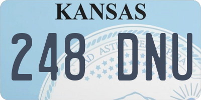 KS license plate 248DNU