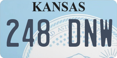 KS license plate 248DNW