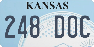KS license plate 248DOC