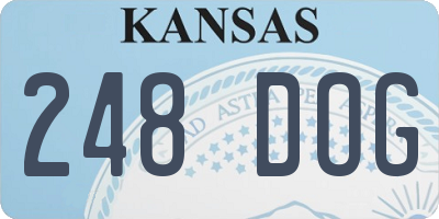 KS license plate 248DOG