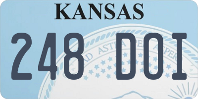 KS license plate 248DOI