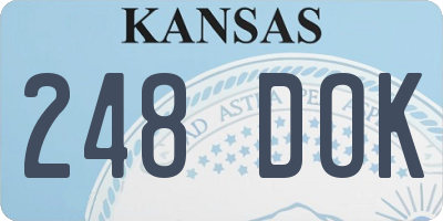 KS license plate 248DOK