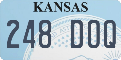 KS license plate 248DOQ