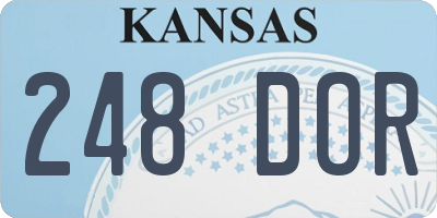 KS license plate 248DOR