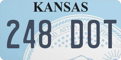 KS license plate 248DOT
