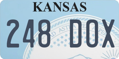 KS license plate 248DOX