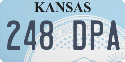 KS license plate 248DPA