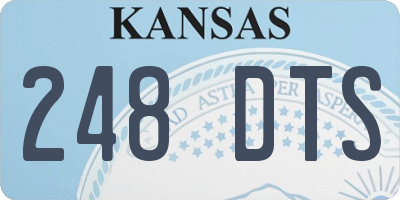 KS license plate 248DTS