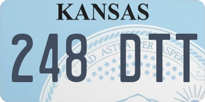KS license plate 248DTT