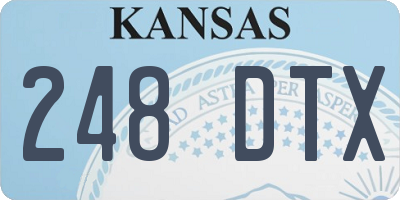 KS license plate 248DTX