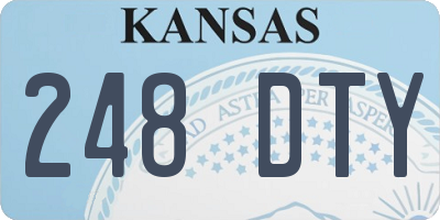 KS license plate 248DTY