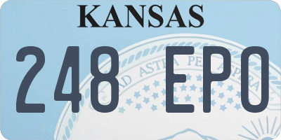KS license plate 248EPO