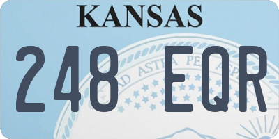 KS license plate 248EQR