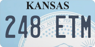 KS license plate 248ETM