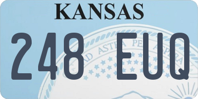 KS license plate 248EUQ