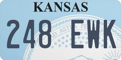 KS license plate 248EWK