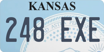 KS license plate 248EXE