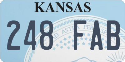 KS license plate 248FAB