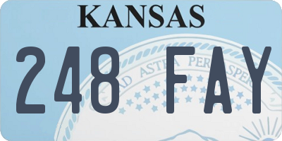 KS license plate 248FAY