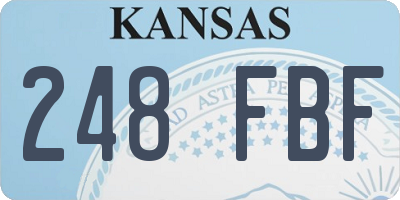 KS license plate 248FBF