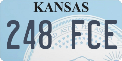 KS license plate 248FCE