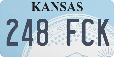 KS license plate 248FCK