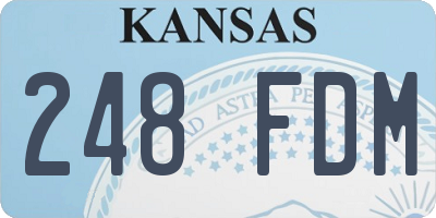 KS license plate 248FDM