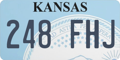 KS license plate 248FHJ