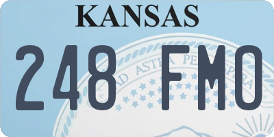 KS license plate 248FMO